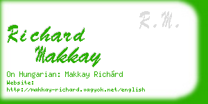 richard makkay business card
